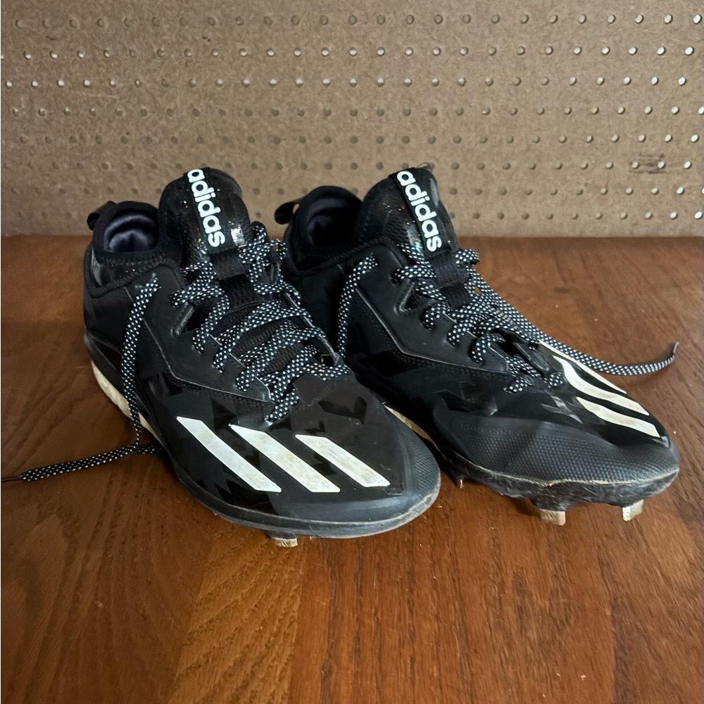 Adidas Black and White Cleats